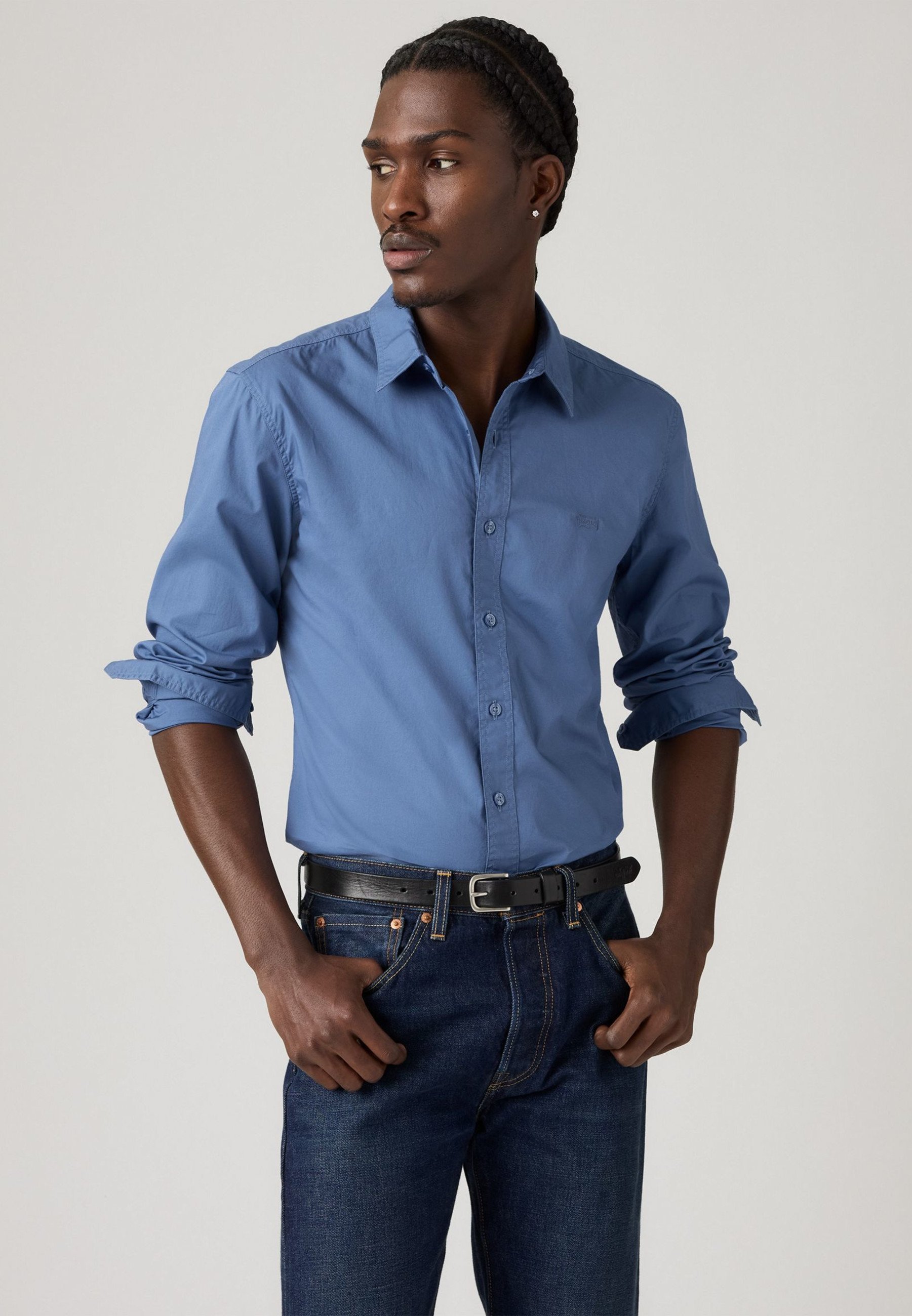 Levi's® BATTERY SLIM - Shirt - zonsondergangblauw