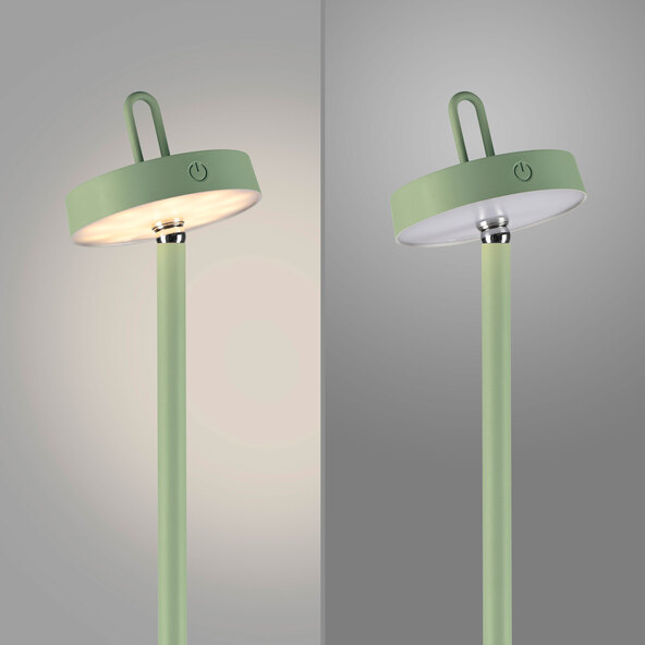 Lampă de podea reîncărcabilă LED Moda cu cap magnetic, verde