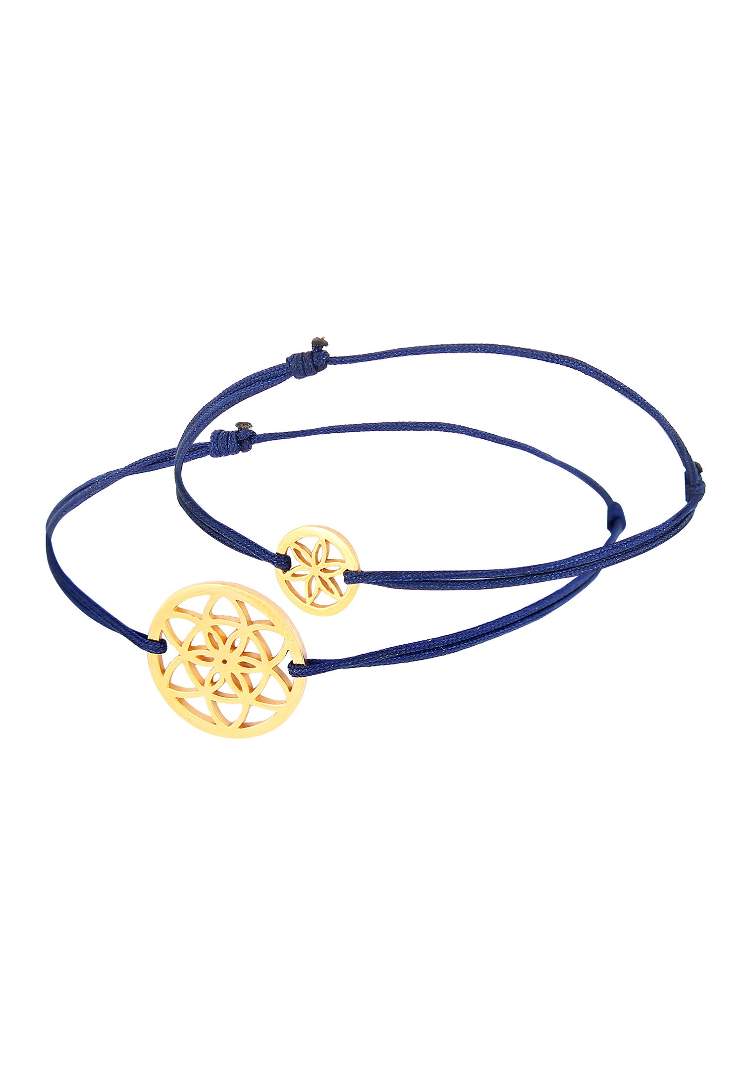 Elli Femmes motif Fleur de vie Basic en argent sterling 925 plaqué or rose