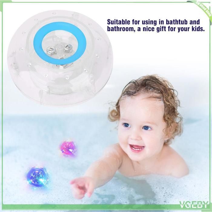 Jouet de bain pour enfants - FAFEICY - Modèle LED - Étanche - Lumière LED colorée - 3 piles incluses