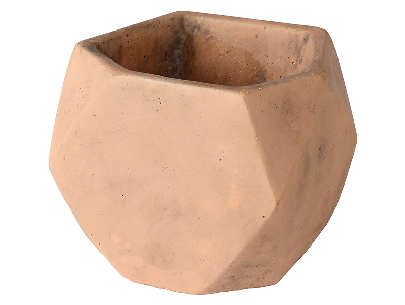 Osłonka na doniczkę Elof betonowa 12 cm pomarańczowa