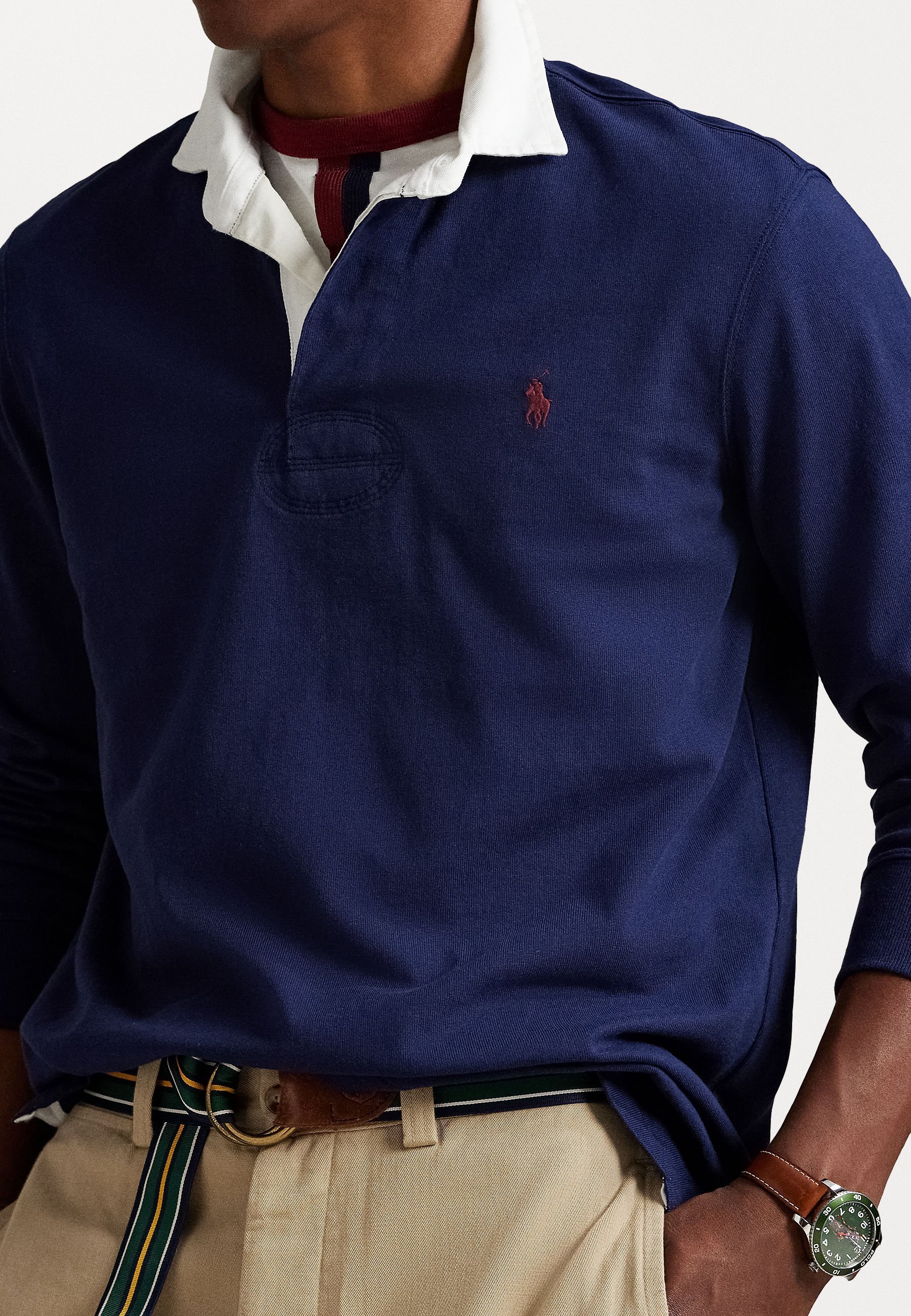Polo Ralph Lauren LE MAILLOT DE RUGBY EMBLÉMATIQUE - Polo bleu marine Newport