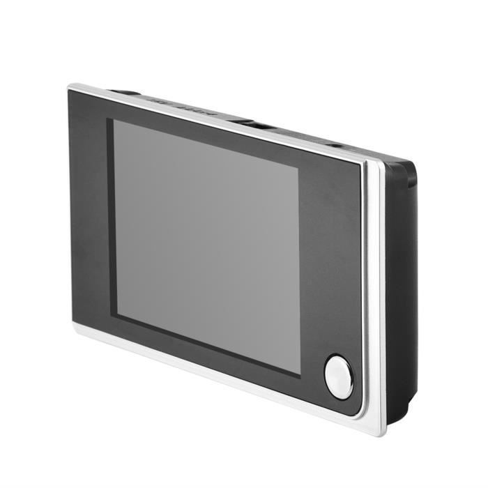 Visionneuse de porte, caméra HD de 3,5 pouces 120 degrés Mini HD Visionneuse de judas extérieure HD Surveillance 24 heures Facile