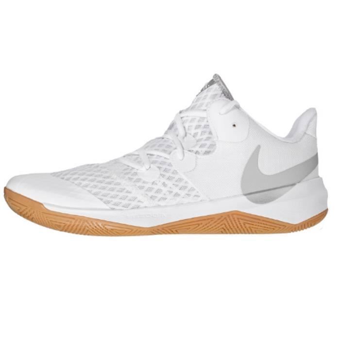 Nike Zoom Hyperspeed Court SE Hallenvolleyballschuhe – Weiß/Metallic-Silber-Gummi – Größe 40