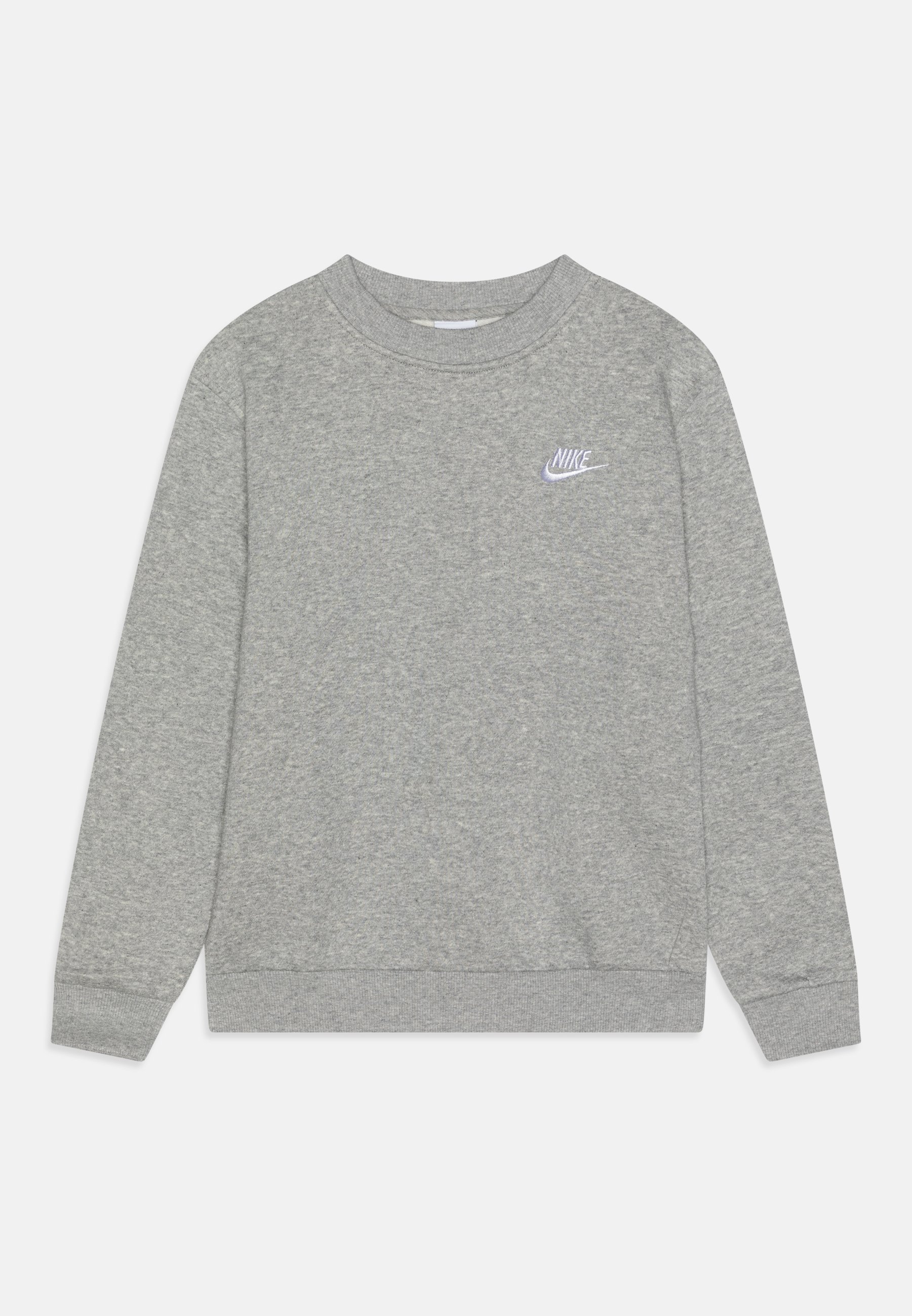 Felpa Nike Sportswear CLUB CREW UNISEX - grigio melange/bianco