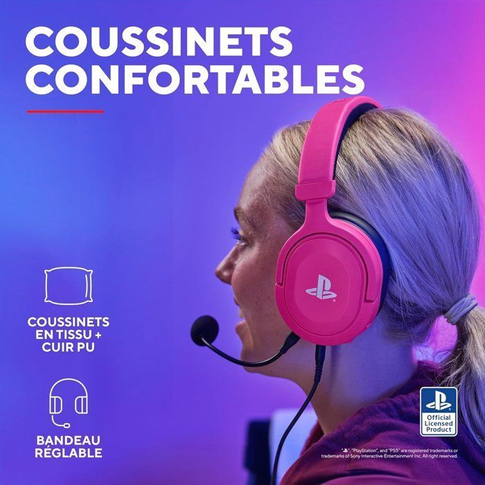 Casque gaming filaire - Trust Gaming - GXT 498P Forta - Officiel PlayStation PS5 PS4 - Haut-parleurs 50 mm - Micro antibruit