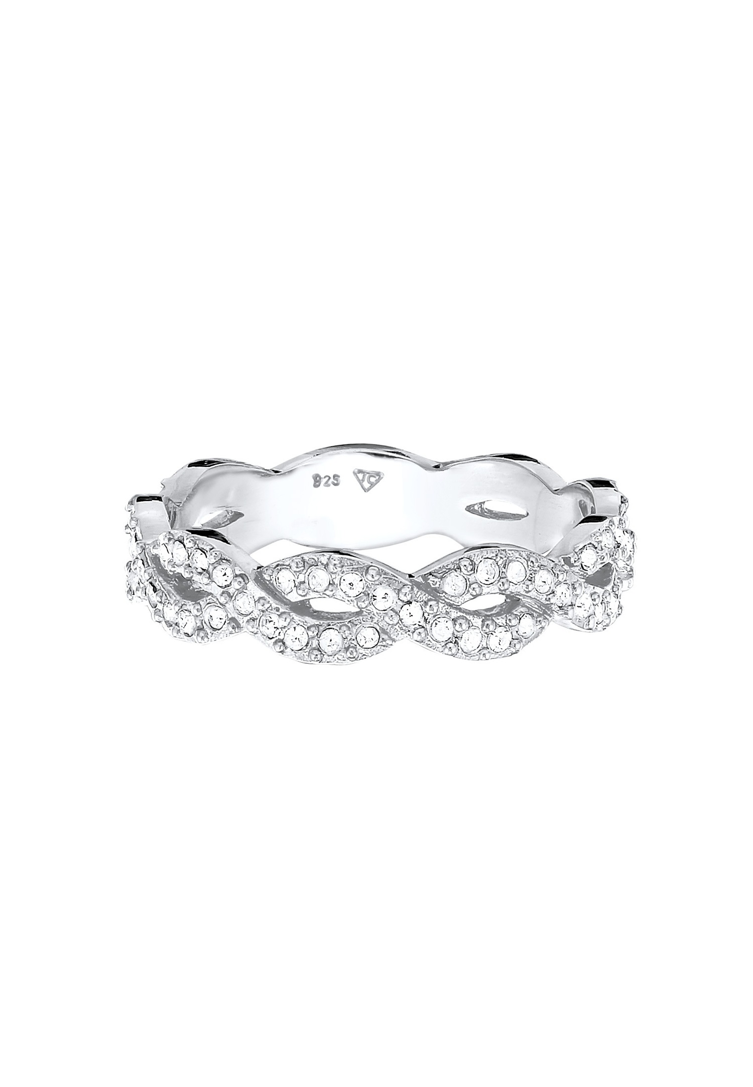 Elli Femmes Infinité Amour étincelant avec cristaux en argent sterling 925