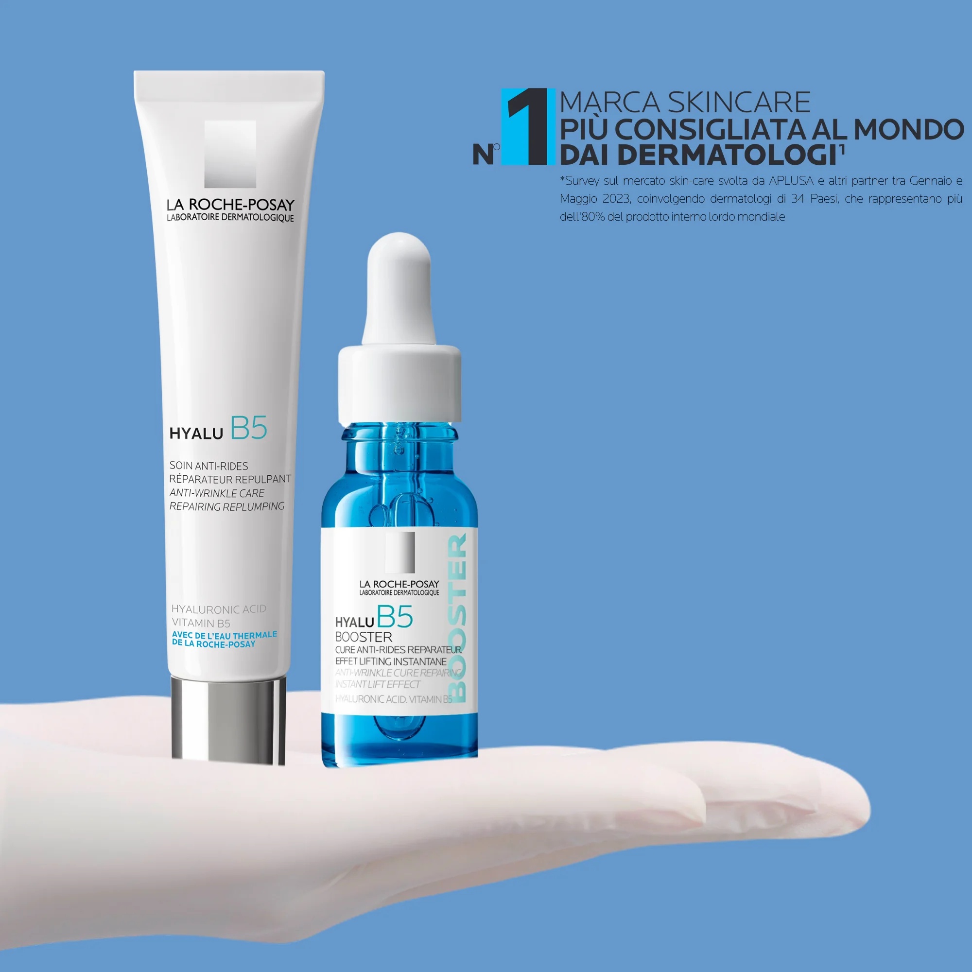 LA ROCHE POSAY La Roche Posay Hyalu B5 Booster 15 ml + Hyalu B5 Crème 40 ml Hydraterende en volumegevende cadeauset