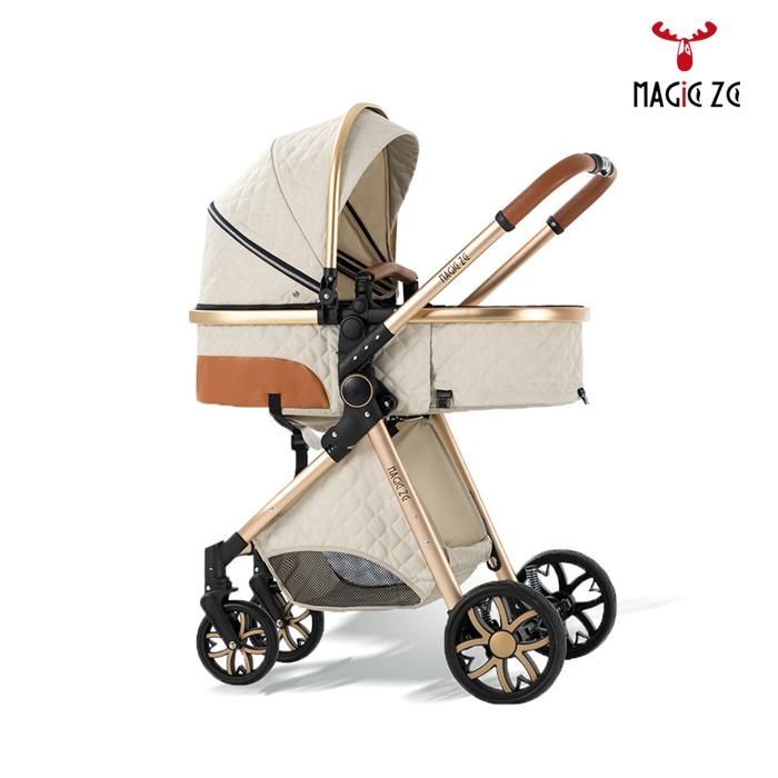 MagicZC poussette trio,Dossier réglable,bébé 3 en 1,  nouveau né,0-3 ans,pliable,sac de maman,blanc