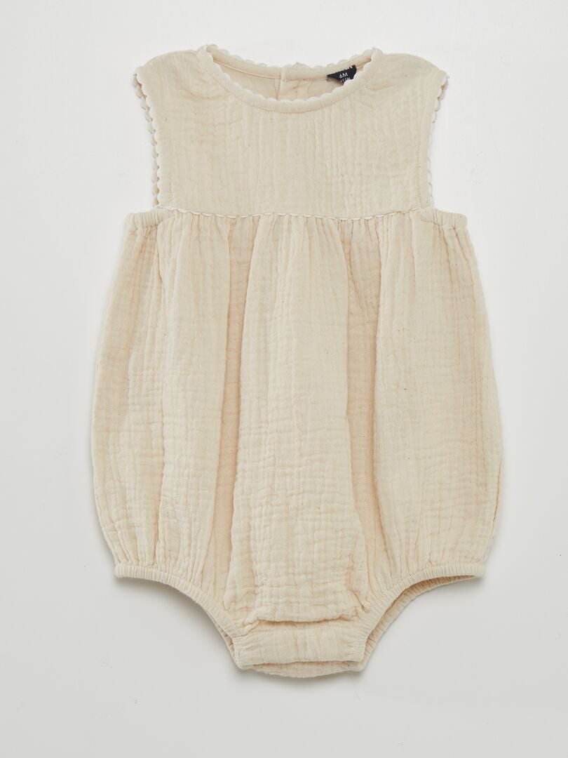 Rompertje van katoenen gaas - BEIGE