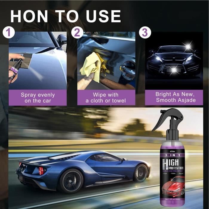 3-in-1 Ceramic Coating Spray | High Protection Car Shield Coating, Car Parts - Windshield Washer Fluid