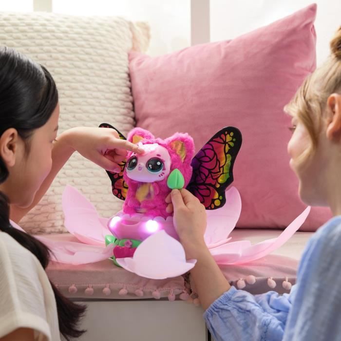 Bloomables Mi Flor Mágica, 100 Sonidos y Reacciones, Kittyfly de Hatchimals, Para mayores de 5 años, Modelo aleatorio