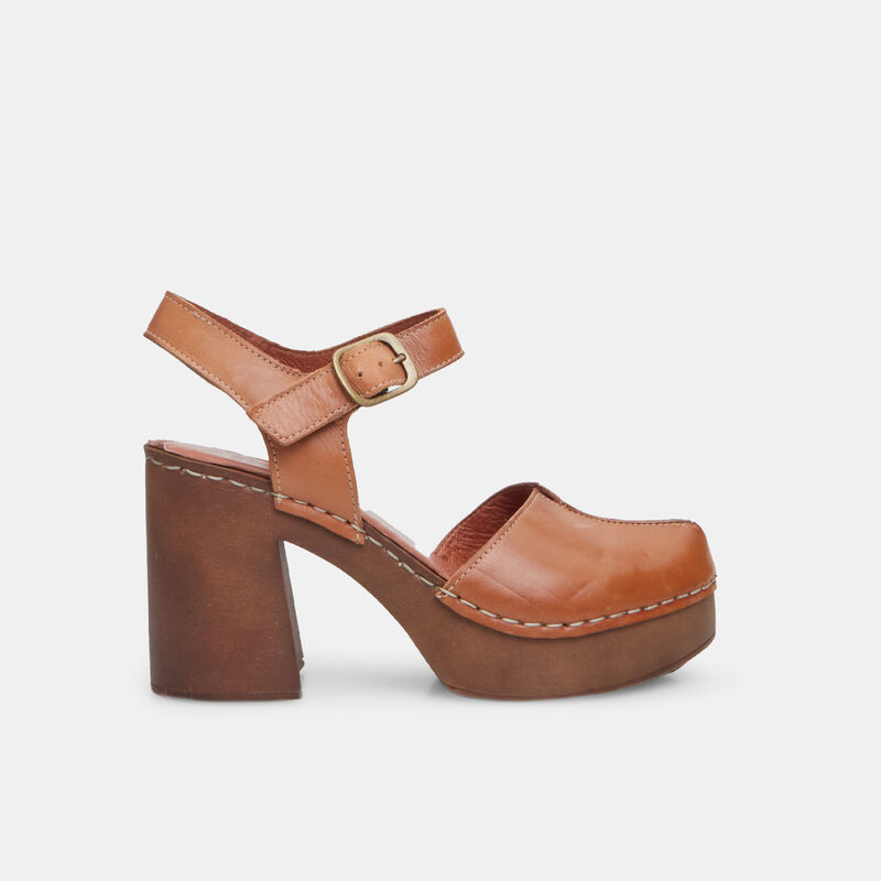 BATA Damsandaler i Läder med 9 cm Klack och Platå