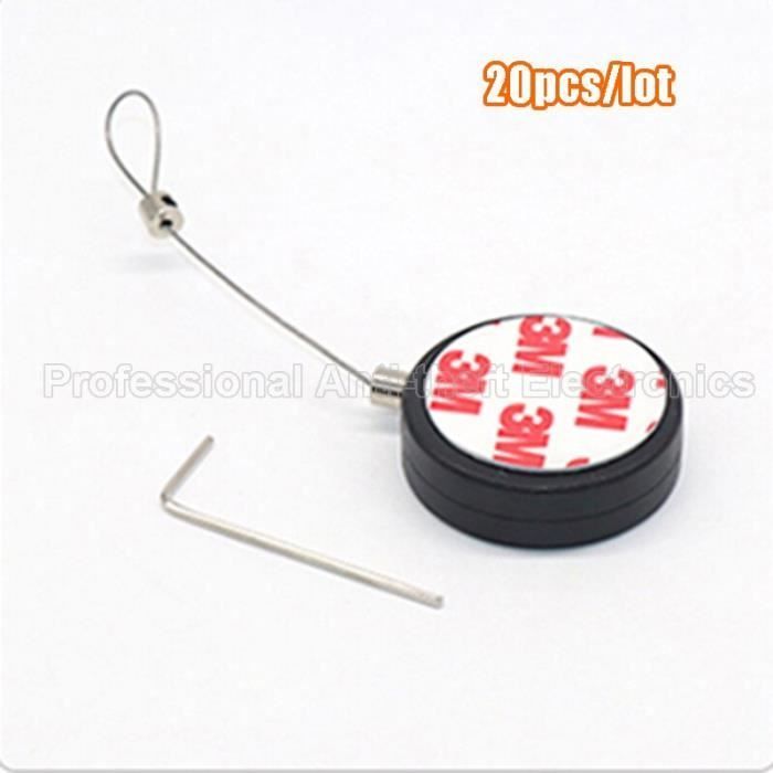 Retractable anti-theft tow box, 90cm long steel security cable, 20 pieces/lot