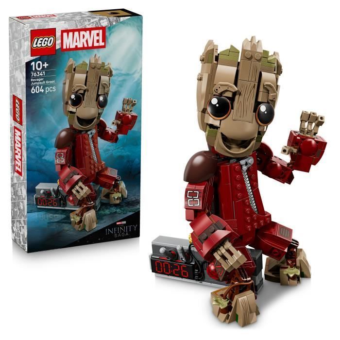 LEGO ǀ Marvel 76341 Groot en Tenue de Ravageur - Jouet de Construction 10 ans - Figurine