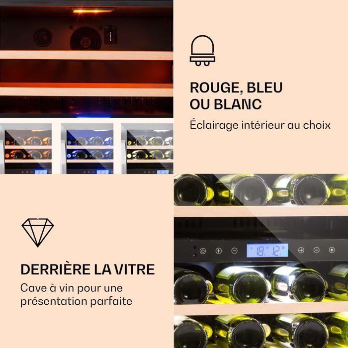 Cave à vin réfrigérée - Klarstein Vinovilla Duo43 - 129 litres / 43 bouteilles