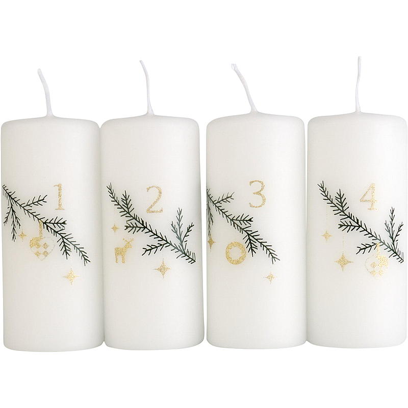Bougies de l'Avent Vie Home, 1 à 24 bougies couronne