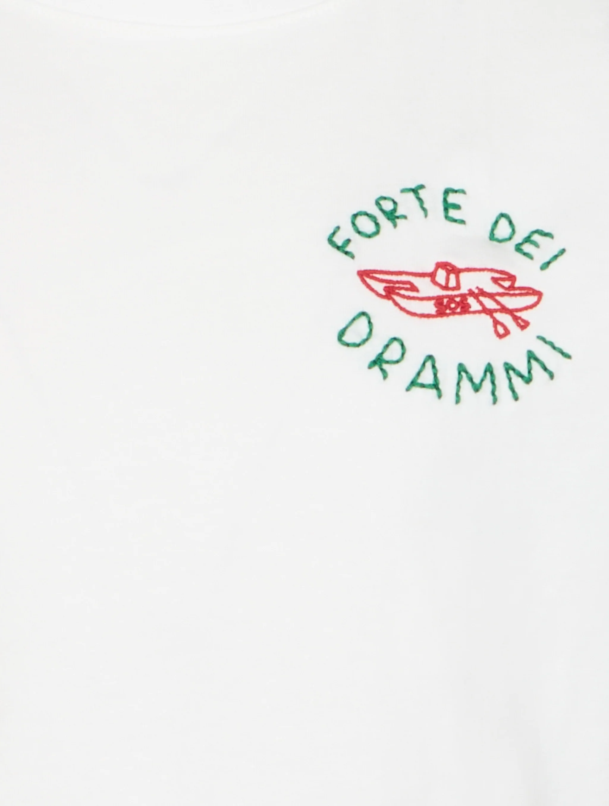 T-shirt da bambino in jersey di cotone Portofino Jr con ricamo Forte d
