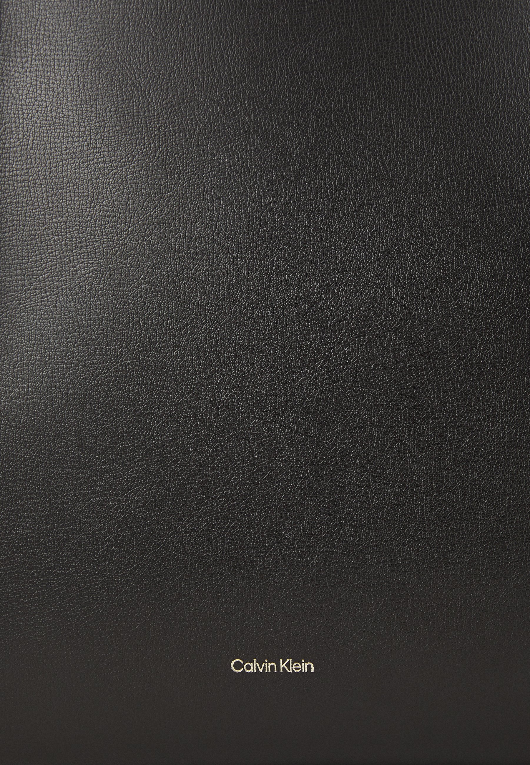Calvin Klein draagtas met folielogo - Tote bag - zwart/geroosterde kokosnoot