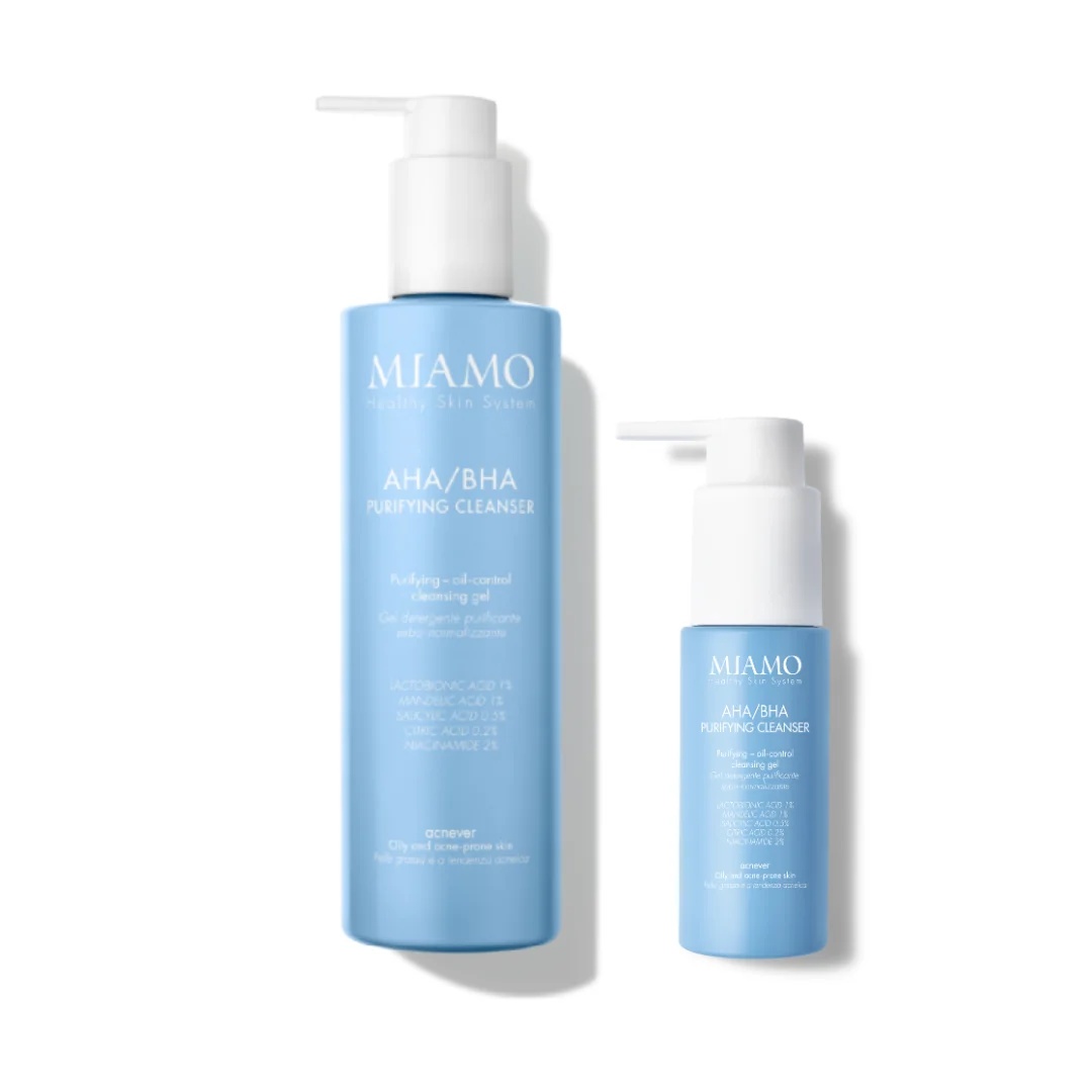 MIAMO Miamo Acnever AHA/BHA Zuiverende Reiniger Duo 250 ml + 50 ml Vette huid met neiging tot acne