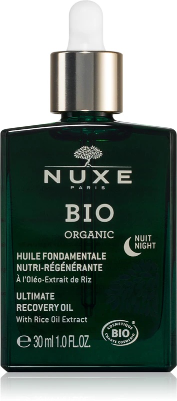 „Nuxe Bio Organic Night Oil“ regeneruojantis ir atnaujinantis odos aliejus
