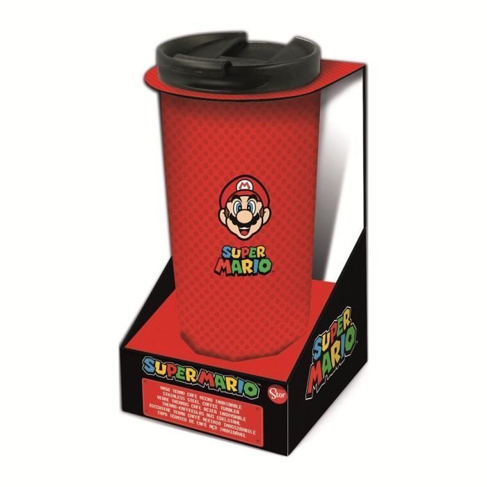 STOR Mario Edelstahl-Isolierbecher – Rot – 425 ml