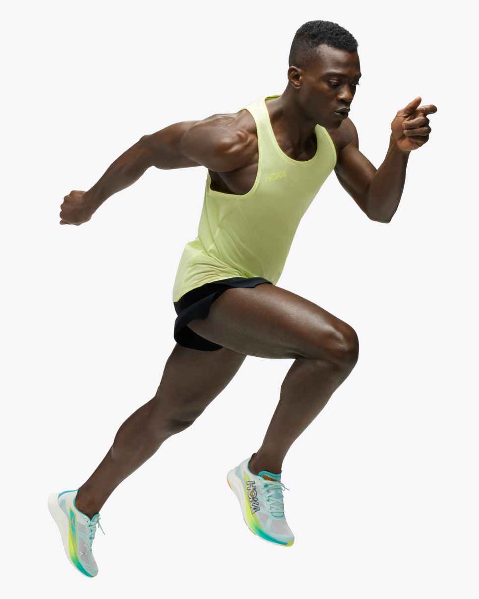 HOKA Glide Singlet Citrus Glow
