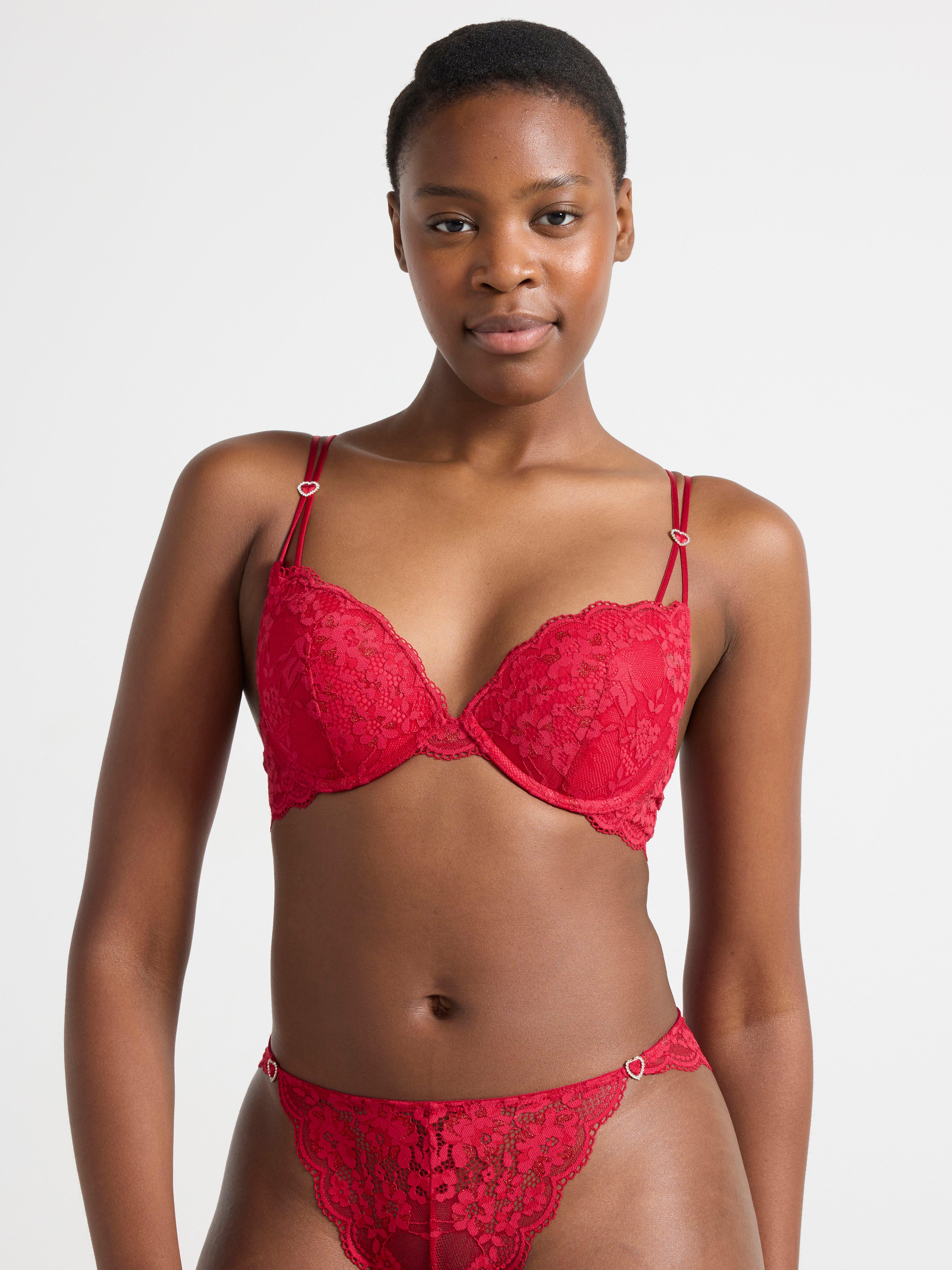Malva push-up boty s lurexem, červené