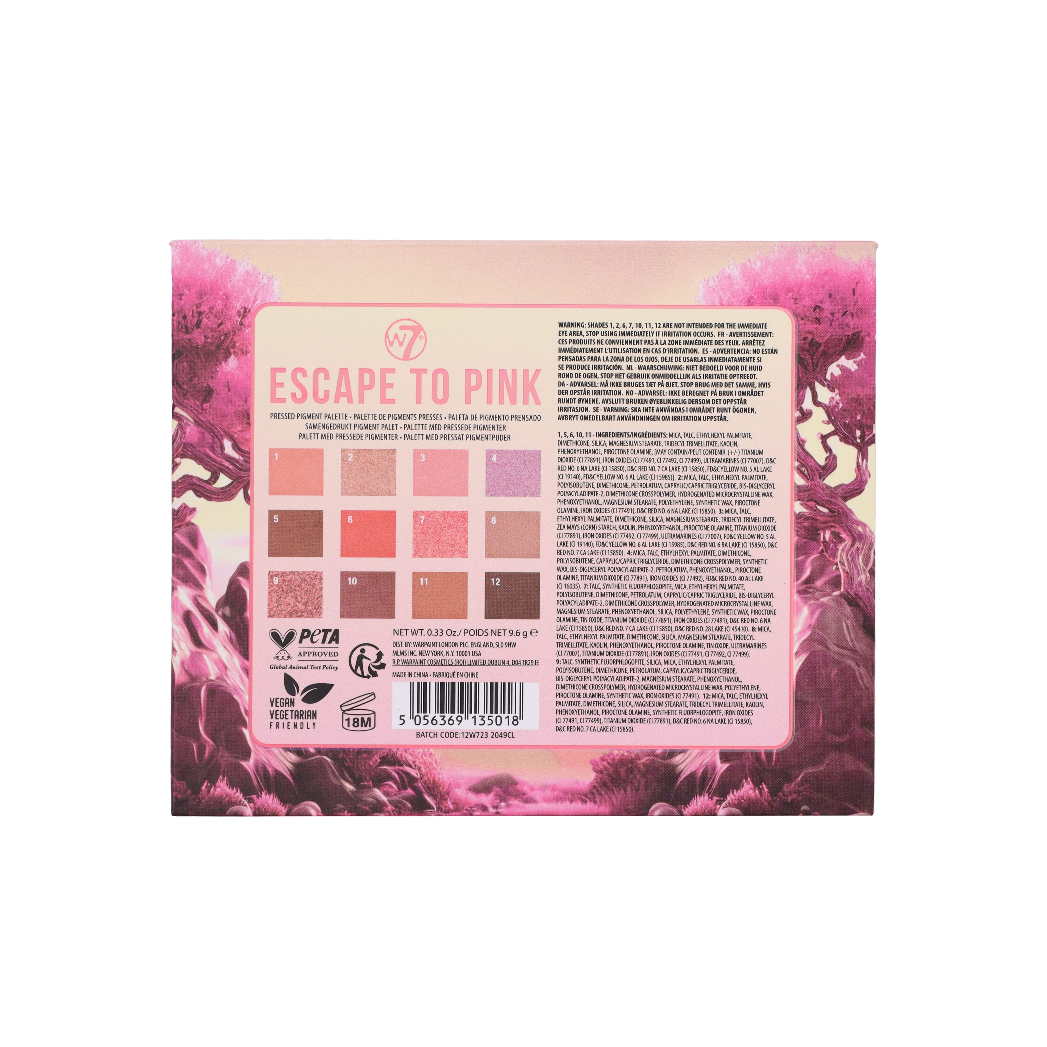 Палета сенки за очи Escape To Pink Палете сенки за очи и шминка