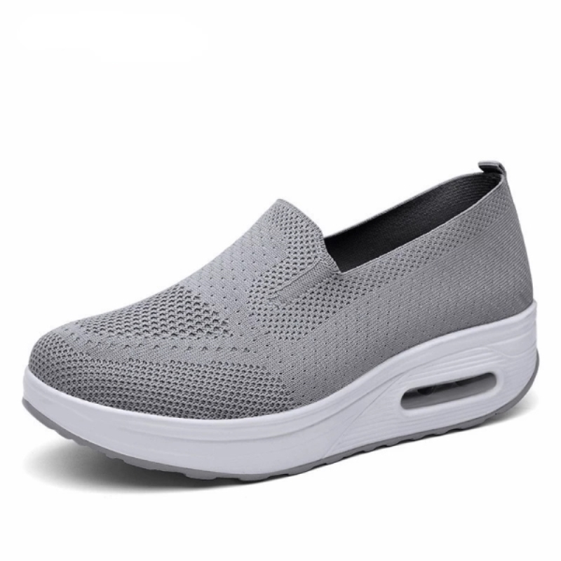 Zapatos de mujer estilo swing para primavera y otoño, mocasines de malla para mujer, plataformas planas, cuñas para zapatos de mujer, zapatillas para aumentar la estatura.