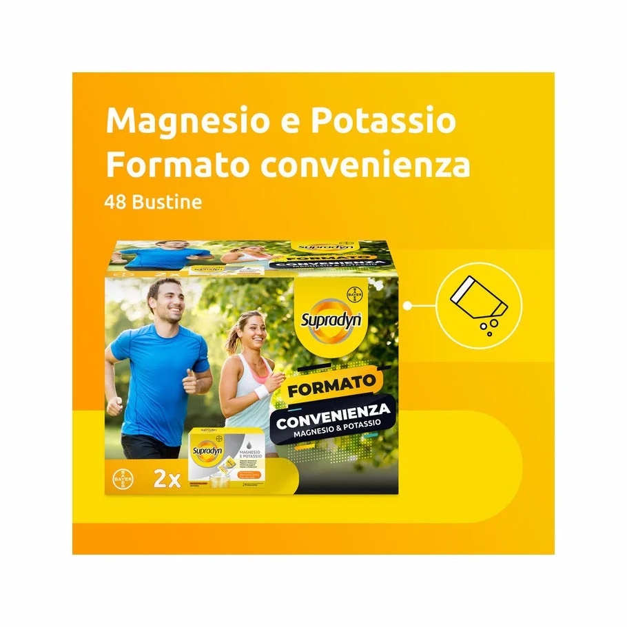 SUPRADYN Magnésium et Potassium, 24 sachets + 24 sachets, emballage pratique