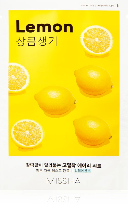 Missha Airy Fit Lemon posvetlitvena in revitalizirajoča maska za obraz