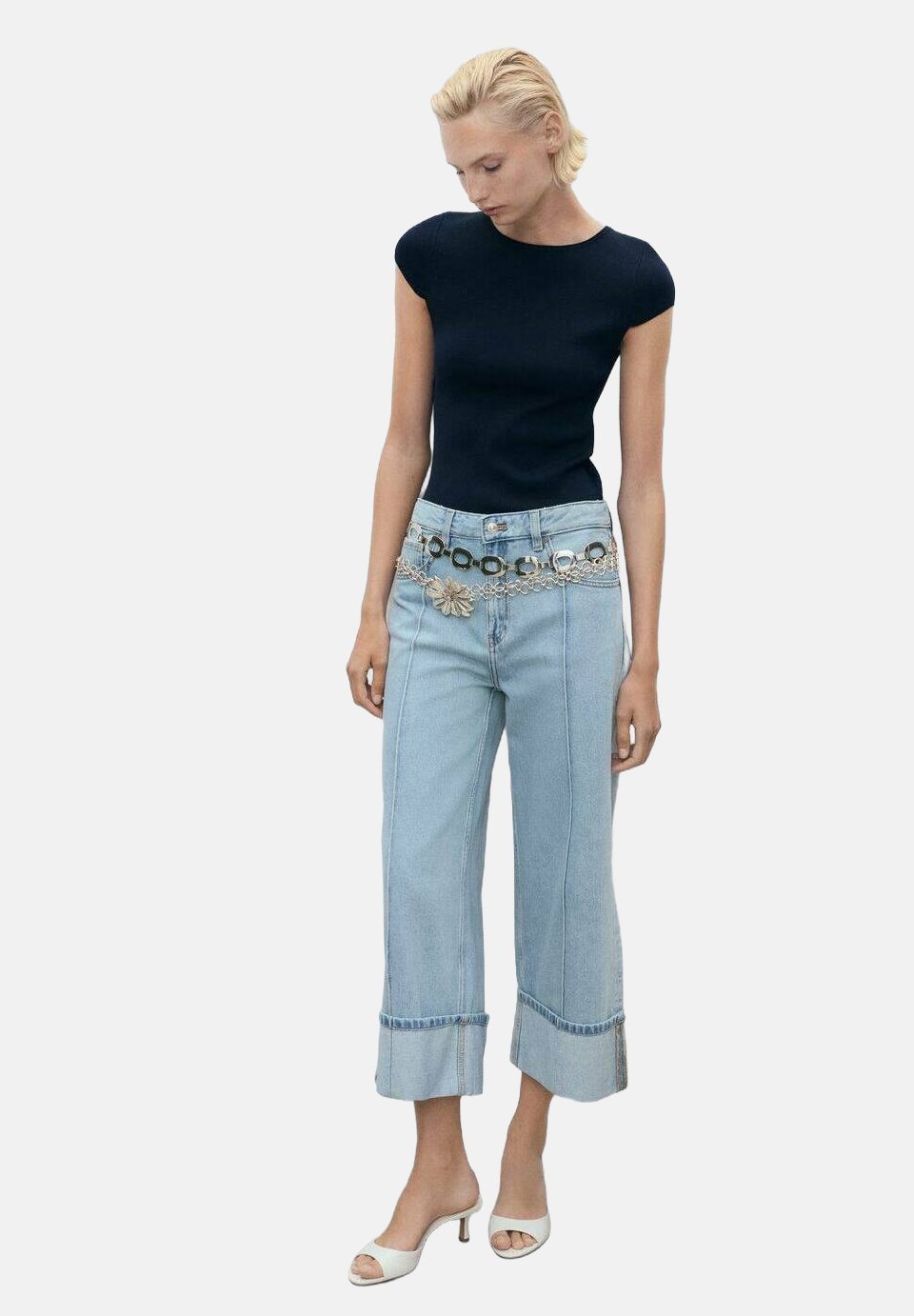 Mango široké nohavice