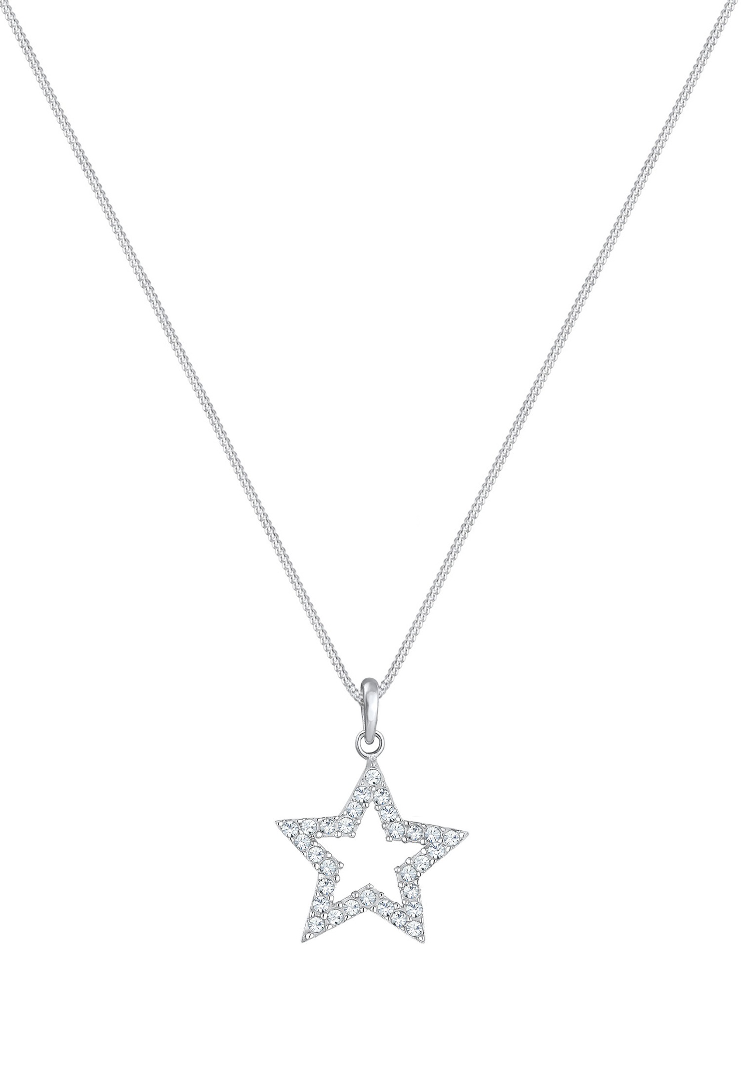 Elli Femmes Pendentif Étoile Astro avec Cristaux en Argent Sterling 925