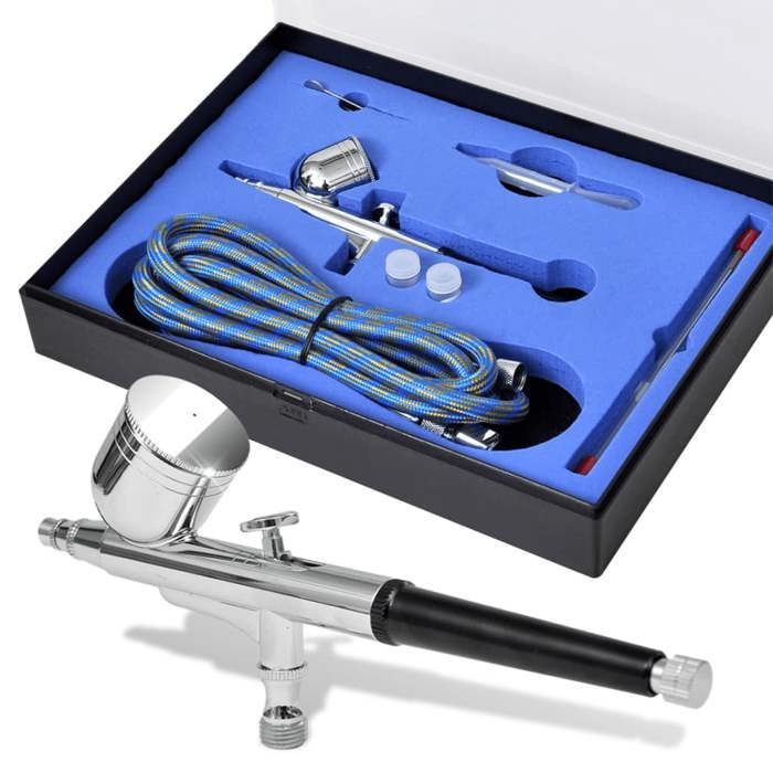 vidaXL Airbrush-setti 0,2 / 0,3 / 0,5 mm suuttimilla
