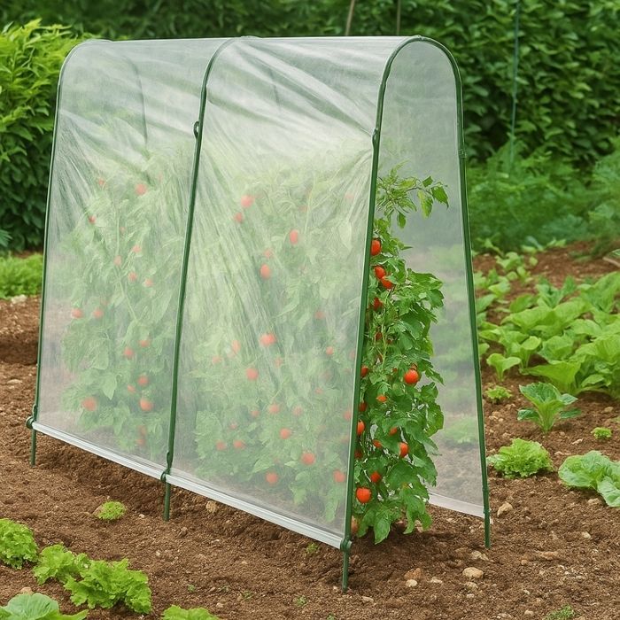 Estufa de tomates com lona