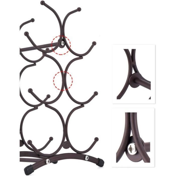Wine Rack, Freestanding Metal Kitchen Storage Rack, Wine Cabinet, Wine Shelf, Display Bar SA-Like