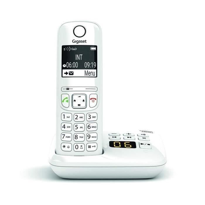 AS690 A Teléfono inalámbrico blanco - GIGASET - Inalámbrico con contestador automático - Manos libres - Identificador de llamadas