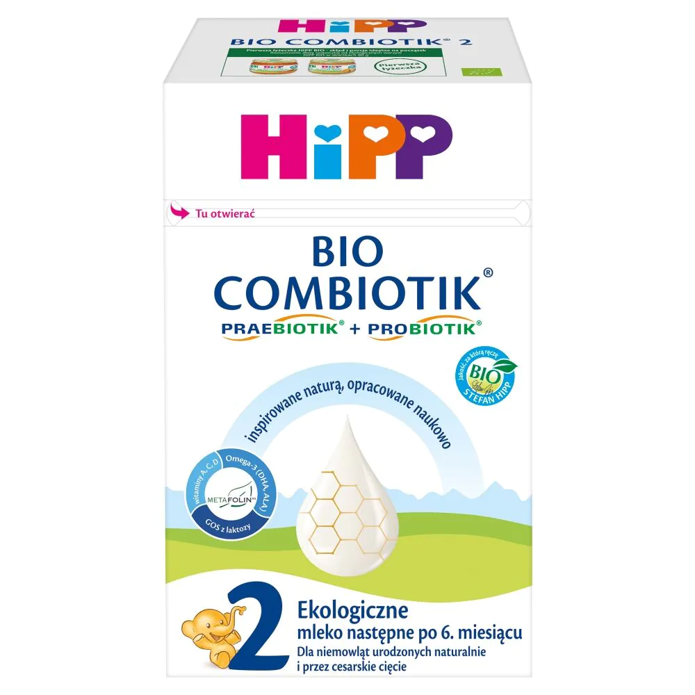 Hipp 2 BIOCombiotik Ekologiczne Mleko Początkowe Po 6miesiącu