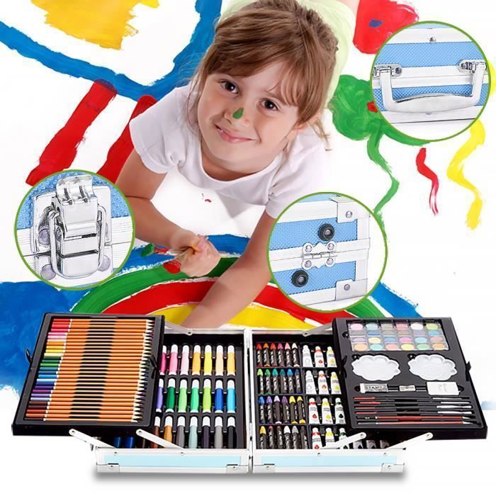 Set professionale di 145 attrezzi per la pittura con organizer portatile