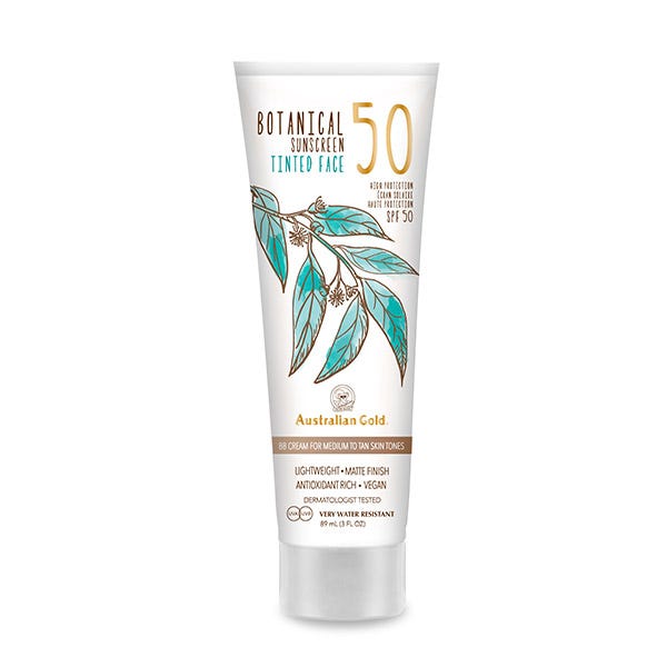Színezett botanikus naptej arcra SPF 50