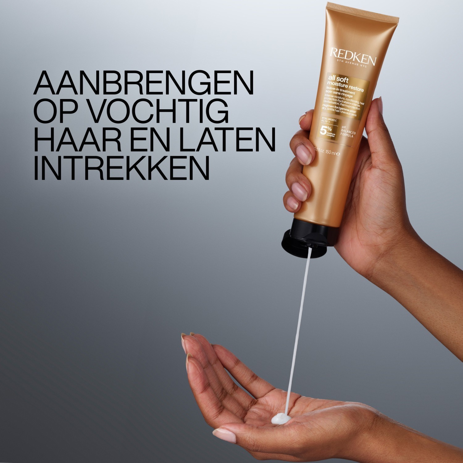 Redken nenuplaunamas kondicionierius „All Soft Moisture Restore“ nenuplaunamas kondicionierius, 150 ml