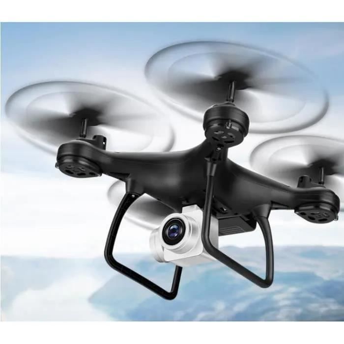 Long-life drone (20-30 minutes) with 720P HD camera, 120° wide angle, WiFi FPV, trajectory flight, 3D VR headless mode.