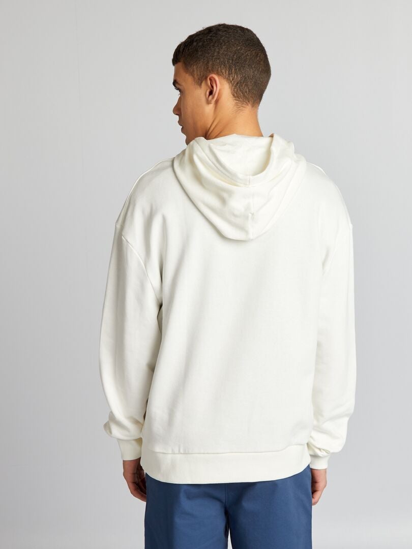 Bedrukte hoodie - WIT