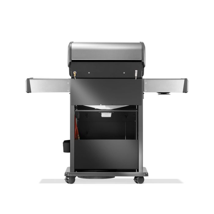 Barbacoa de gas Napoleon Rogue PRO de acero inoxidable con 3 quemadores + 1 zona de cocción a alta temperatura.