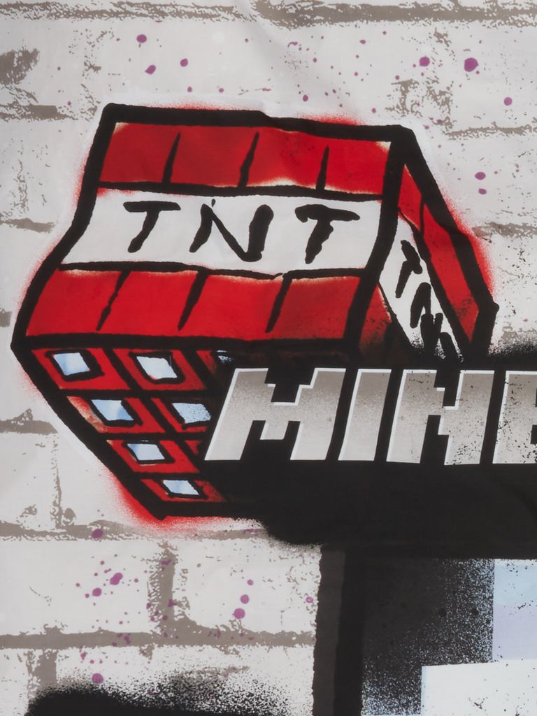 MINECRAFT gultasveļas komplekts 140x200 pelēks