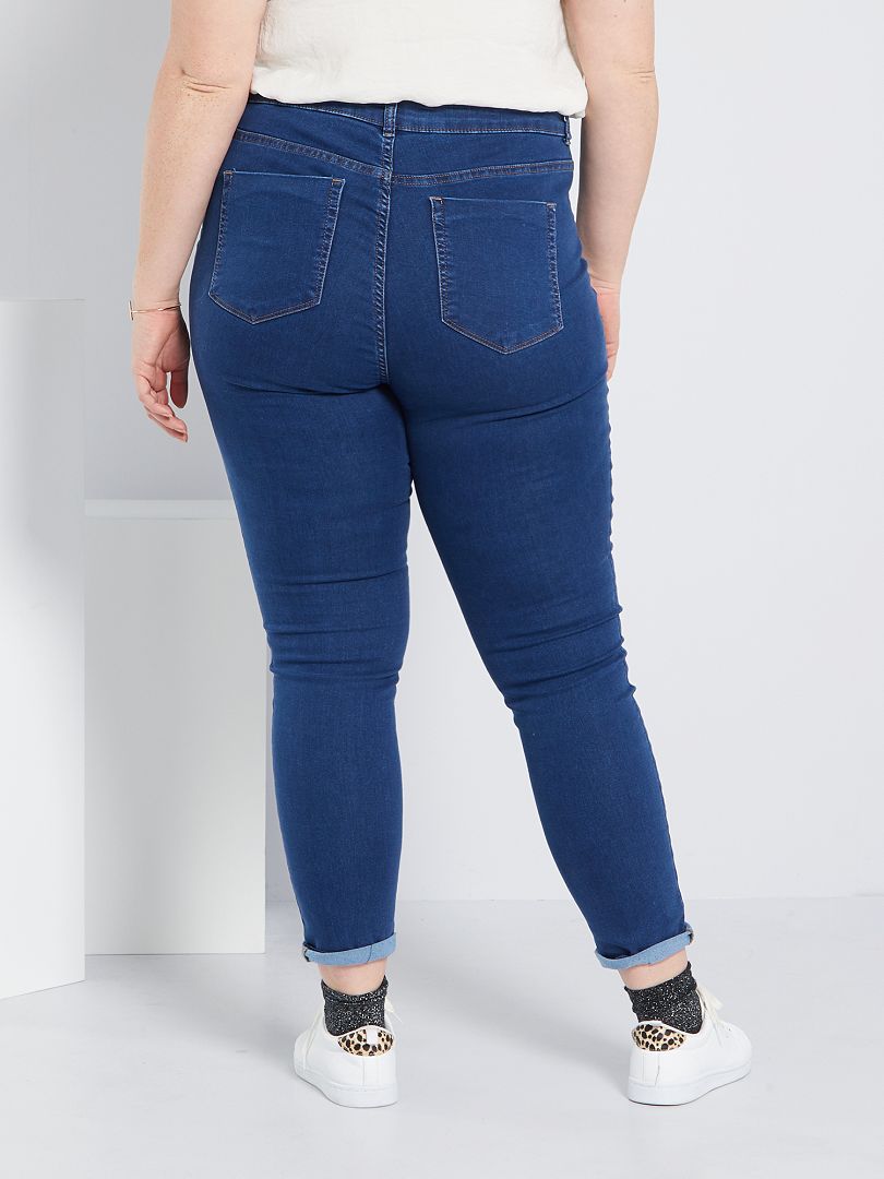 Milieuvriendelijke skinny jeans met hoge taille - BLAUW