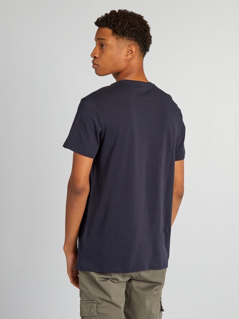 T-shirt van puur katoen +190cm - BLAUW