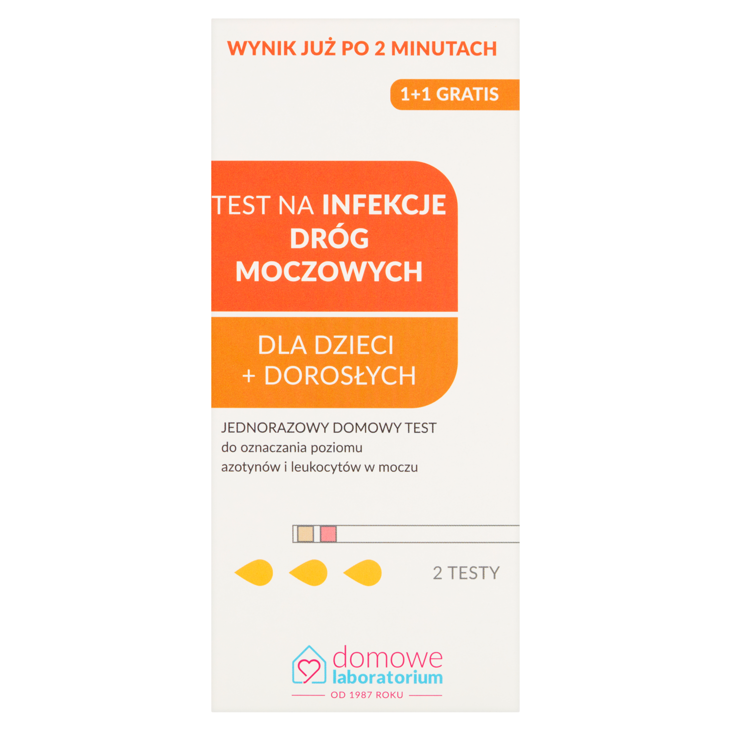 Test Hydrex per infezioni del tratto urinario da effettuare a casa (2 pezzi).