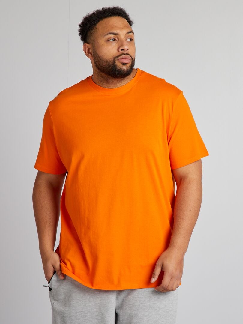 T-shirt van puur katoen - oranje